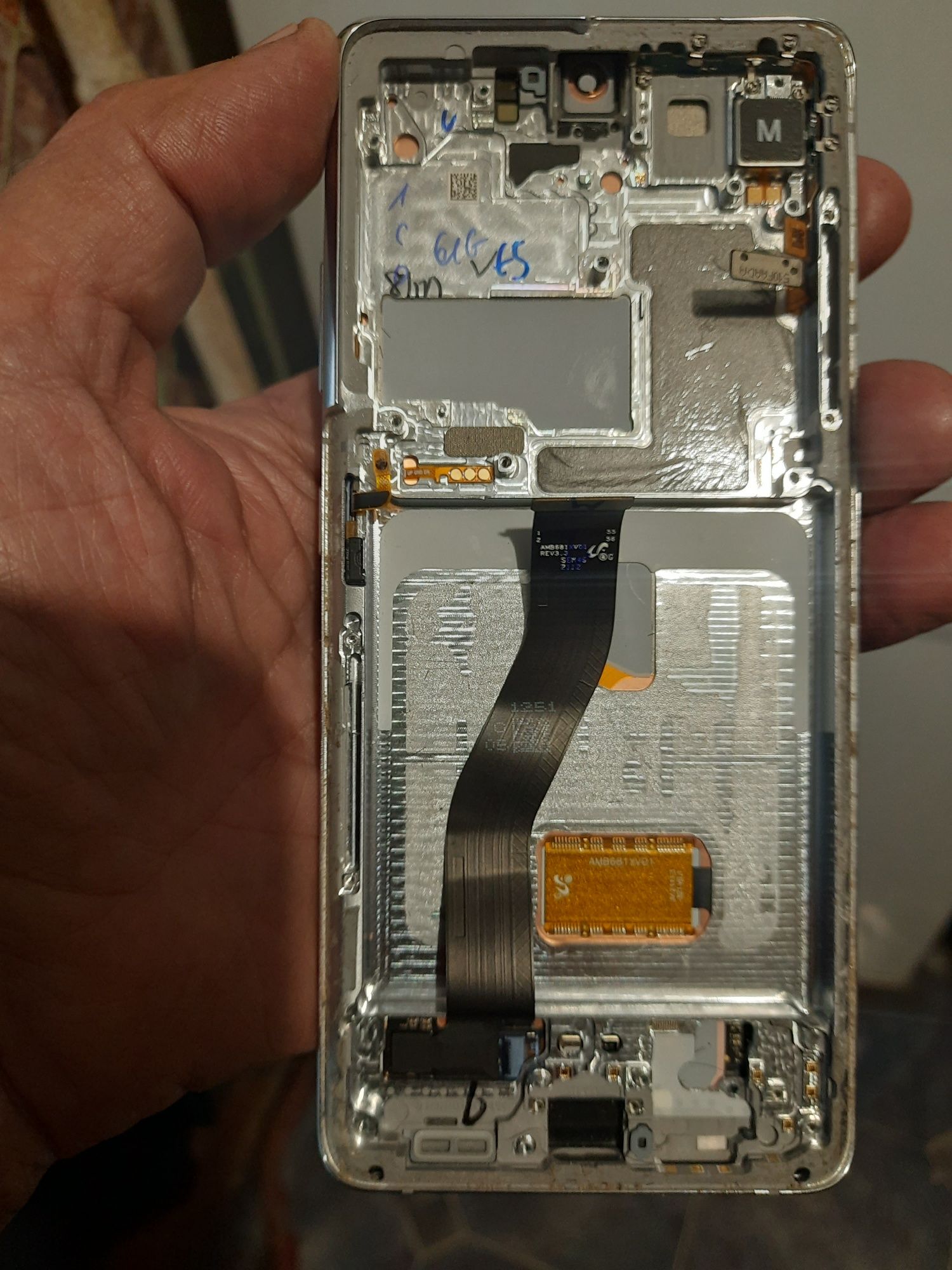 Samsung S21 ultra,дисплейный модуль с рамкой,оригинал