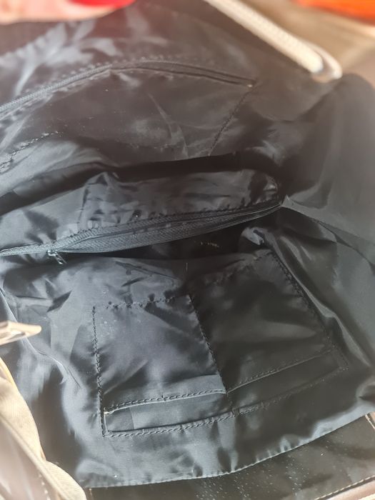 Beżowa/brązowa/pomarańczowa modna torebka z długim paskiem