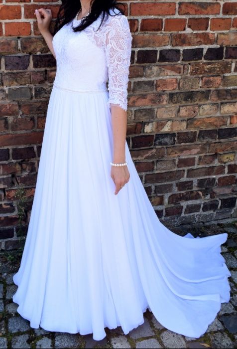 Suknia ślubna - 38 biała