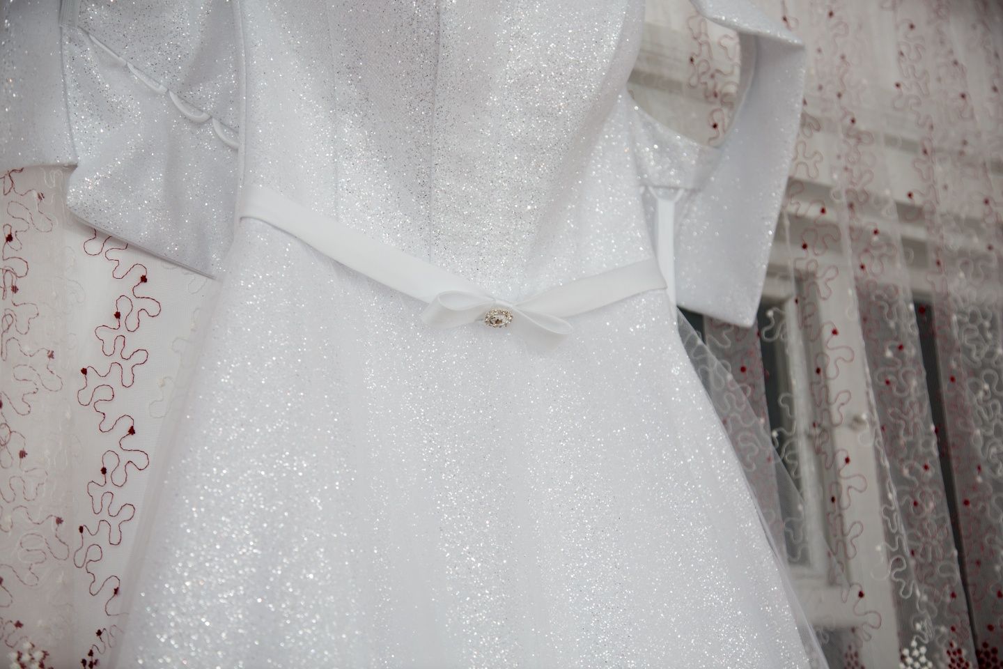 Весільна сукня блискуча Ідеальна відкриті плечі корсет