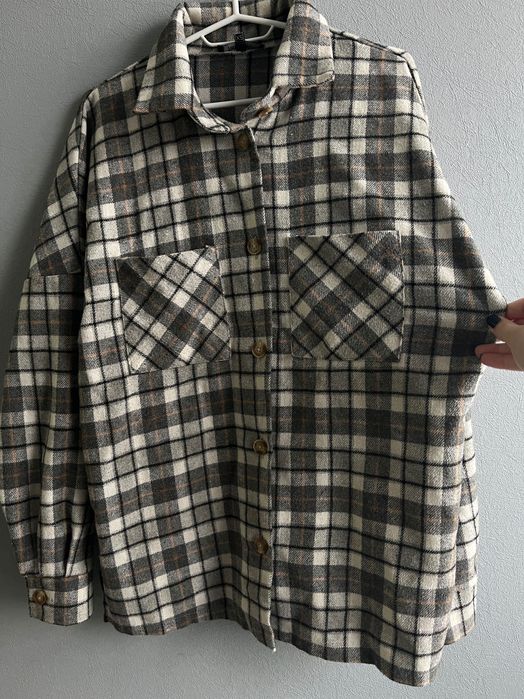 Жіноча тепла картата сорочка