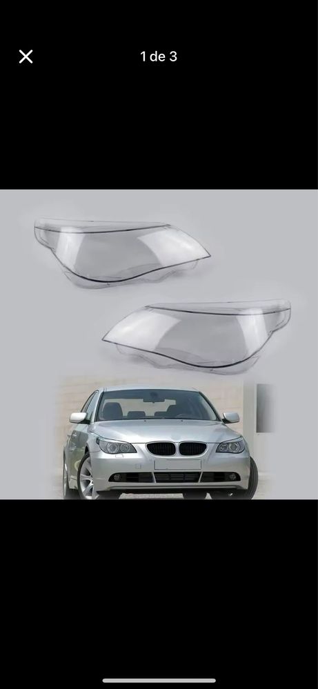 Lentes de faróis frontais BMW E60.