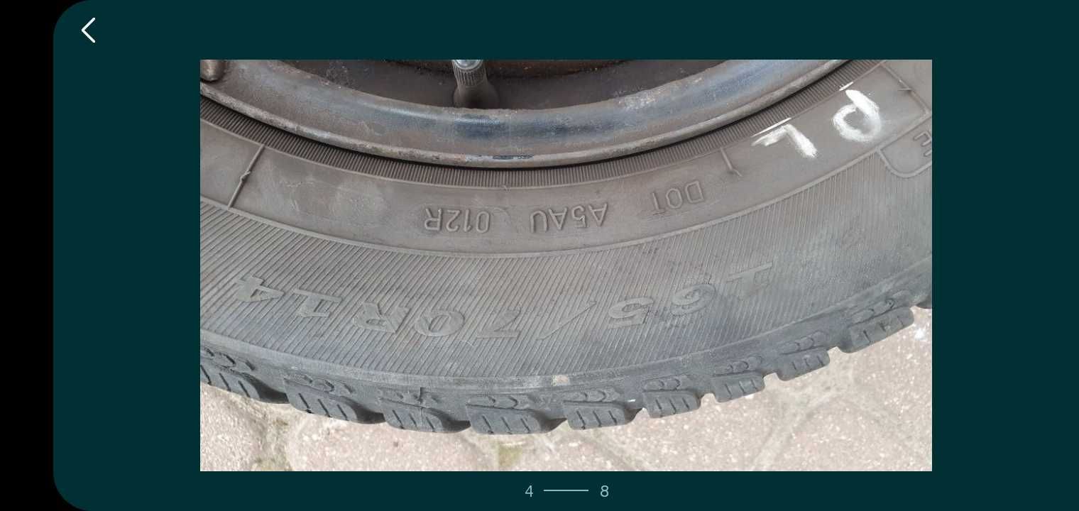 Koła - felgi + zimowe opony Ďębica  165 /70 R14