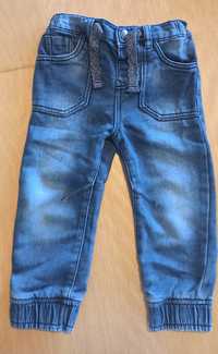 Spodnie jeansowe 92 Denim miękki jeansy baggy