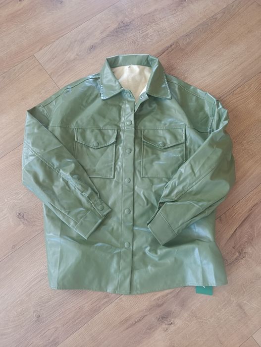 Skórzana kurtka woskowana nowa m l katana kamizelka guziki