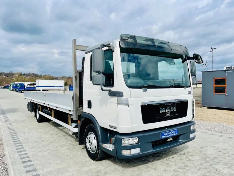 MAN TGL 12.250 TGM E5 skrzyniowy 820cm / platforma / laweta / pomoc drogowa / burtowy / automat / Anglik  TGL 12.250 TGM E5 skrzyniowy 820cm / platforma / laweta / pomoc drogow