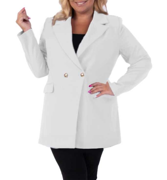 nowy elegancki żakiet marynarka damski złote guziki plus size 4xl 5xl