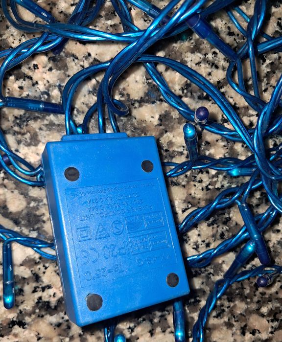 Luzes de Natal azuis 6,5m