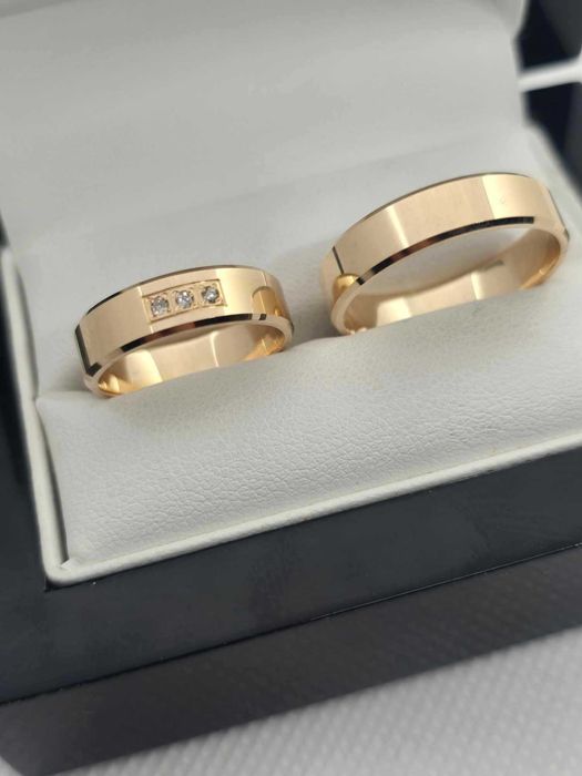 Obrączki złote z kamieniami złoto 585 14K