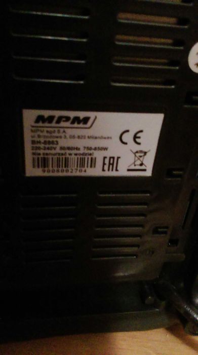 toster na grzanki mpm sprawny