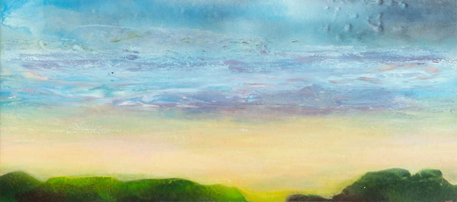 Pintura abstrata vista panorâmica J Paes | século XX