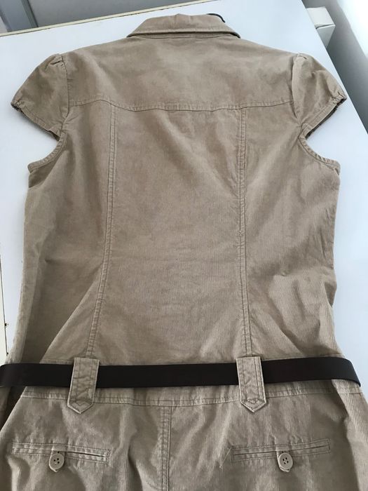 Vestido / Saia de Bombazine Bege Pinkie Nova