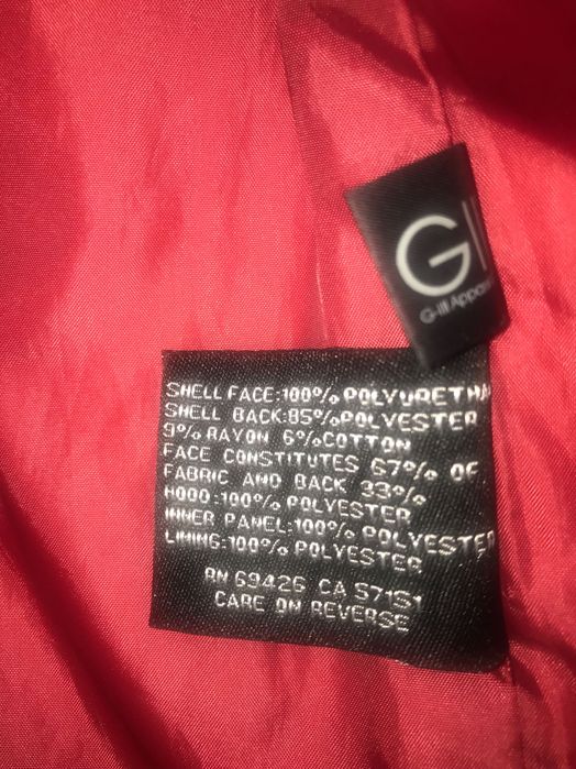 Kurtka Black Rivet czerwona S/M jak NOWA skórzana skóra ekologiczna