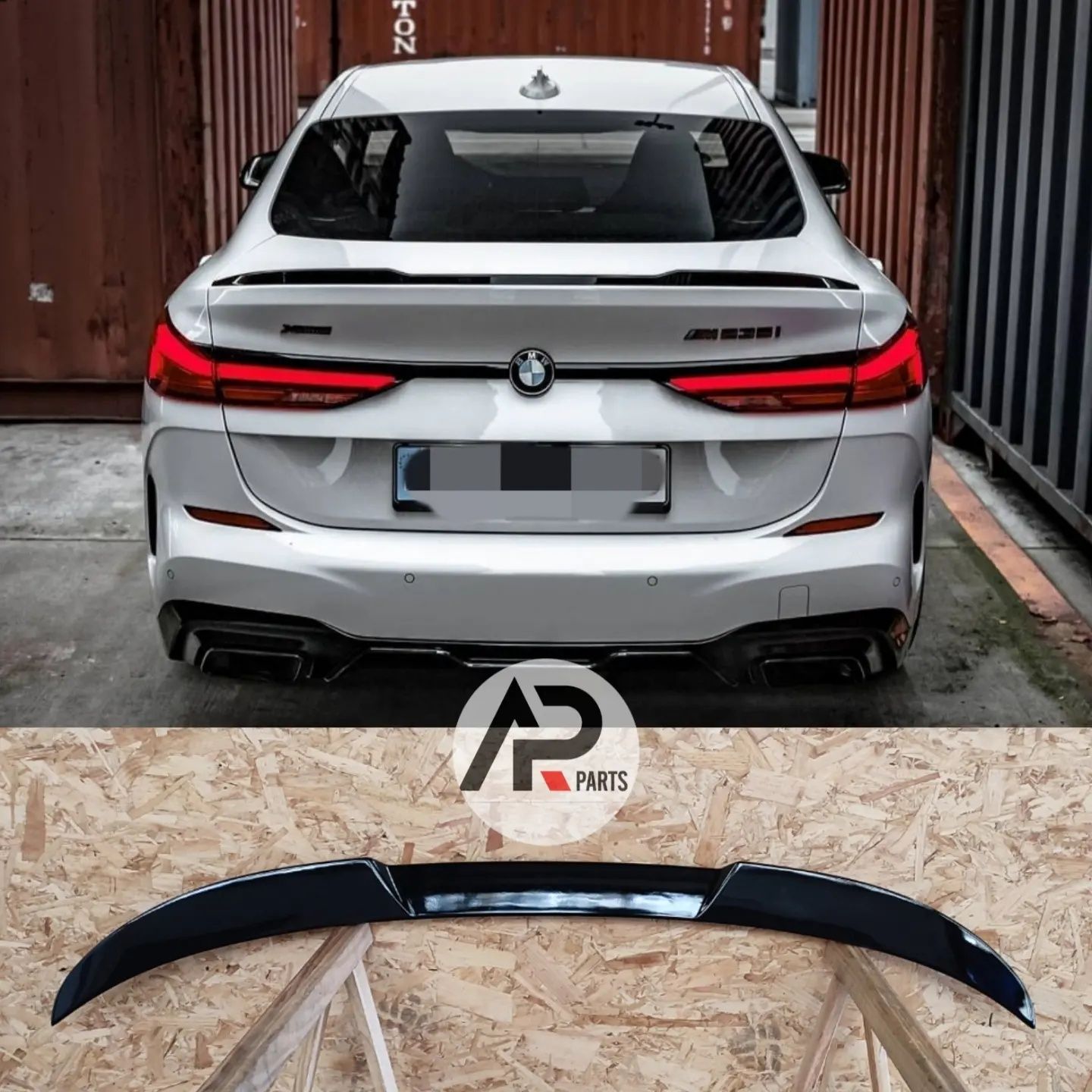 BMW F44 Grand coupe serie 2 Aileron Spoiler Mala M2 Preto brilhante