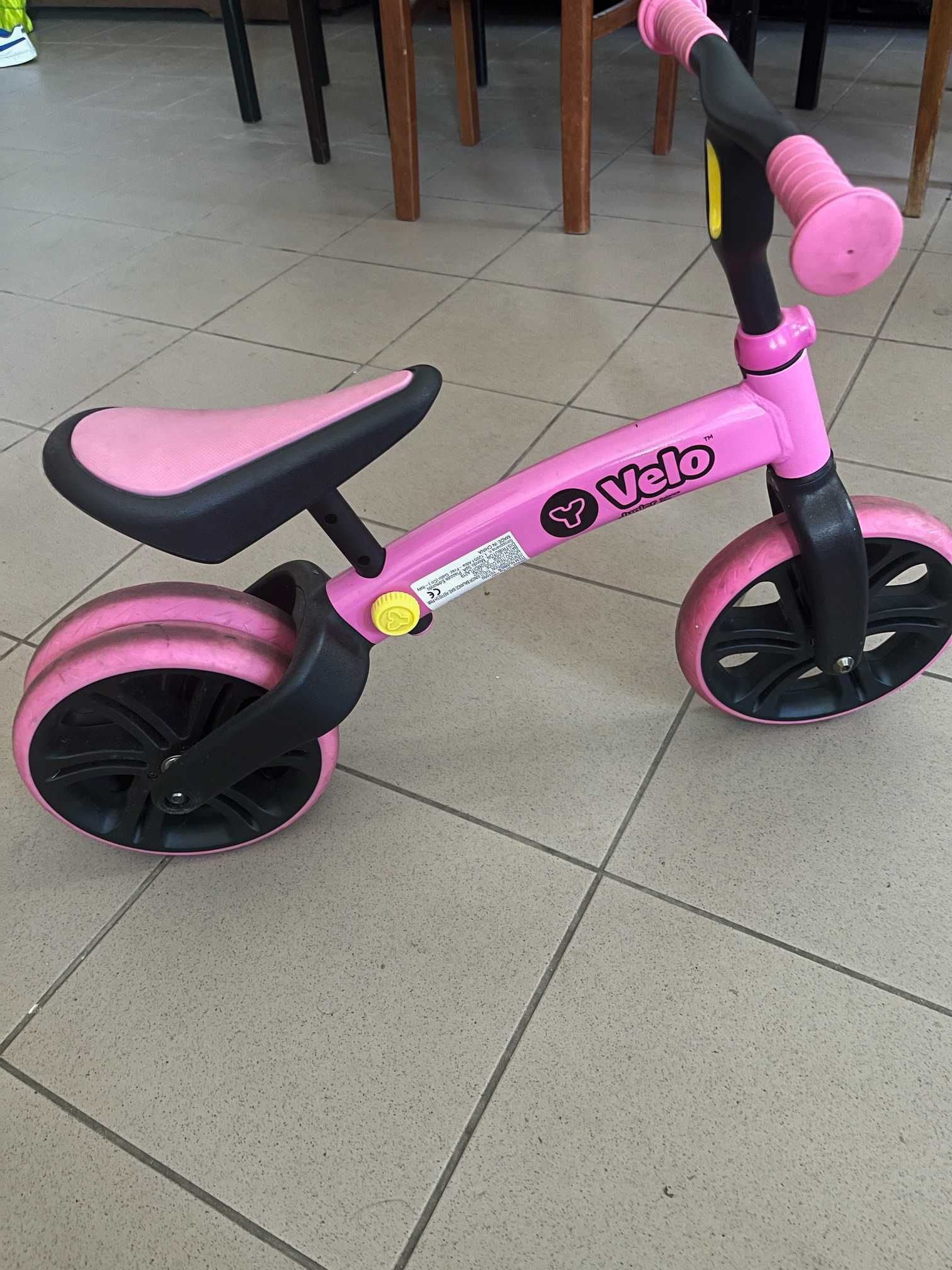 Rowerek biegowy YVOLUTION Velo balance Różowy