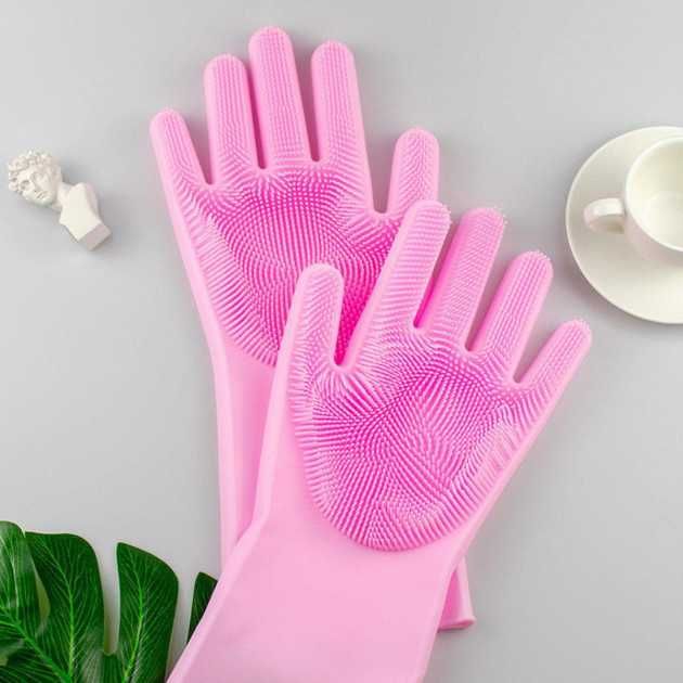 Силиконовые перчатки Magic Silicone Gloves для мытья посуды для дома