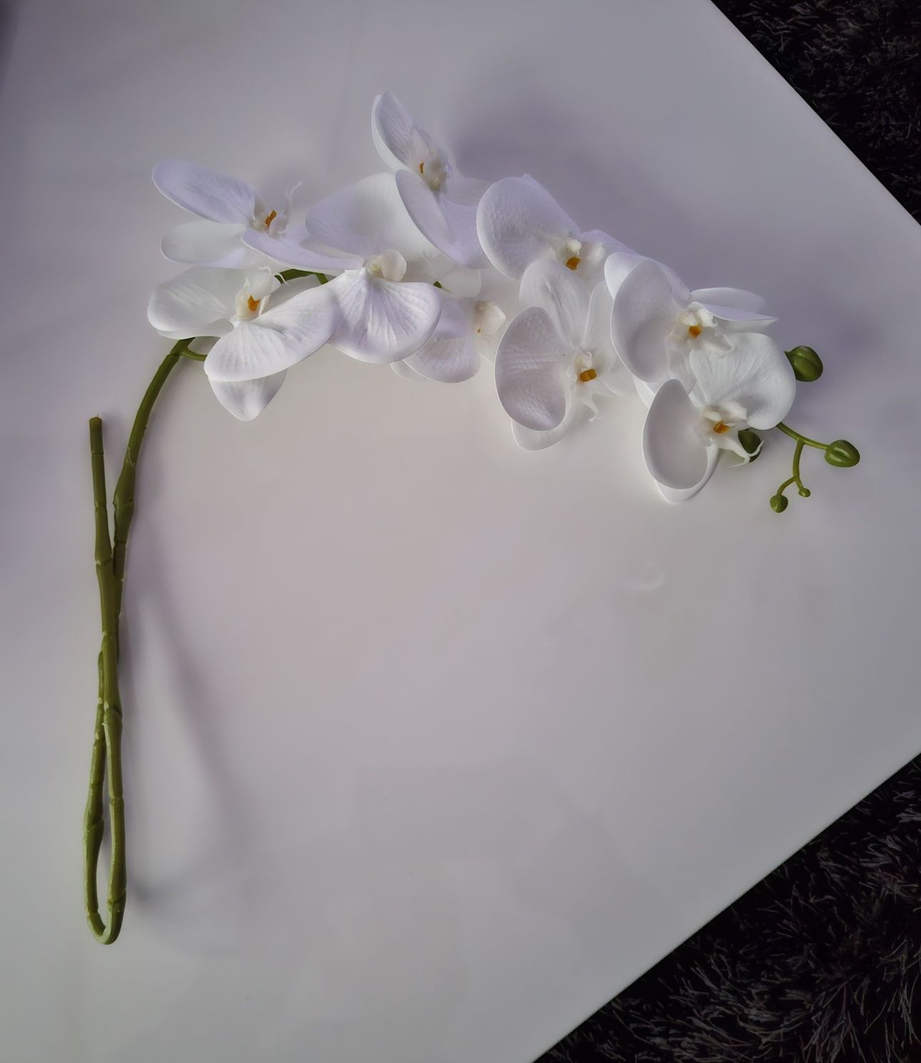 Storczyk biały sztuczny 90cm