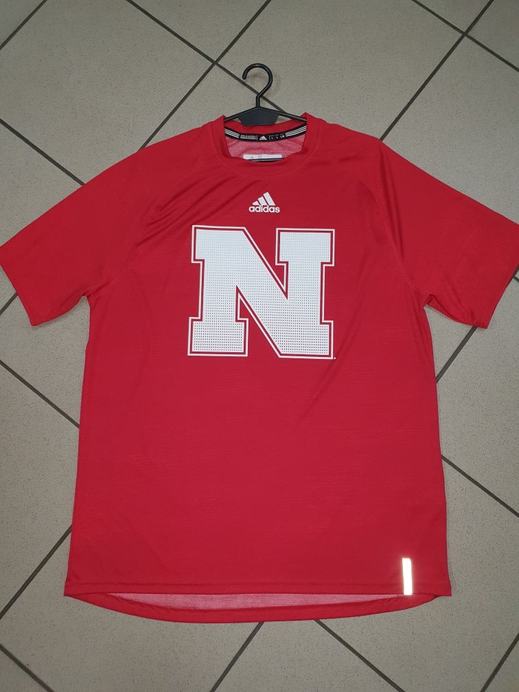 Adidas Huskers Nebraska Climalite koszulka techniczna męska r L/XL