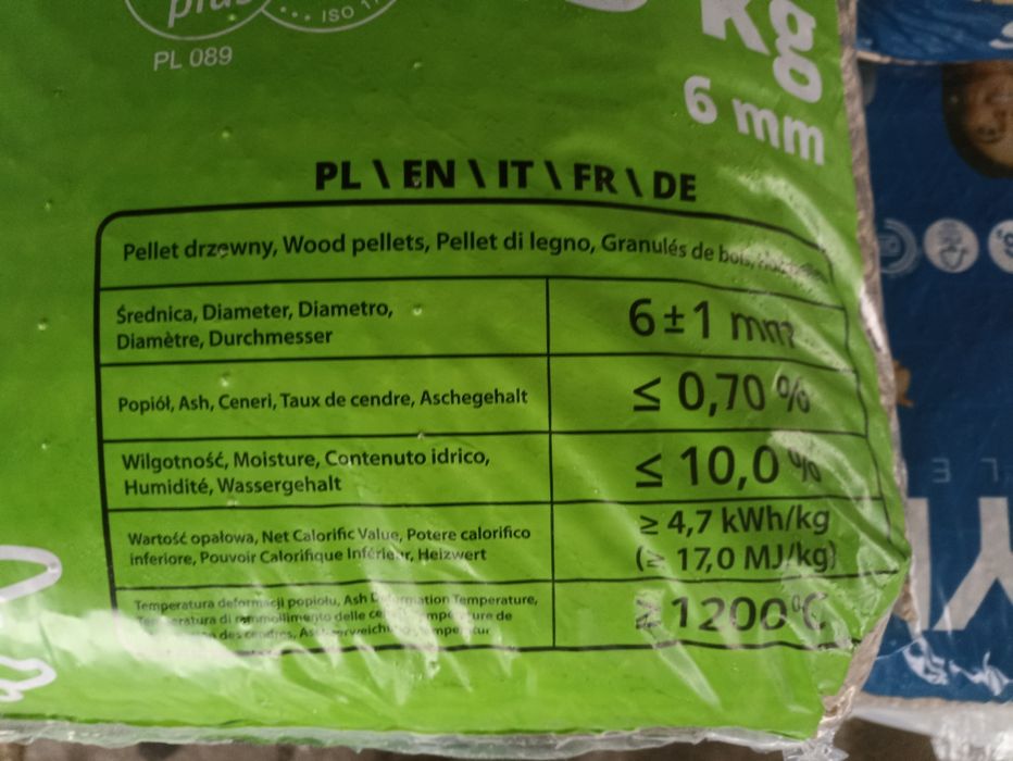 Pellet drzewny 100% Sosna 6mm pelet A1