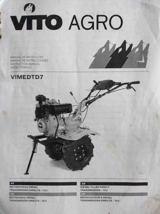 Moto enxada VITO pouco uso - gasoléo