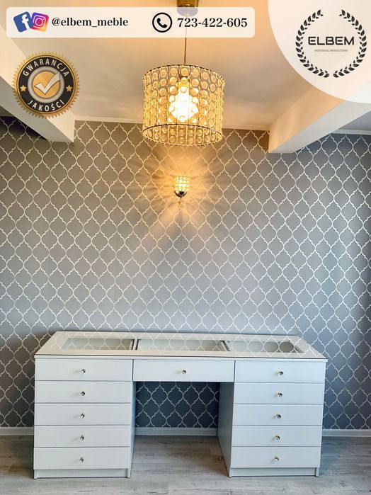 Toaletka ze szklanymi frontami Glamour