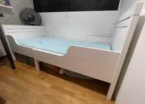 Cama infantil extensível/colchão de molas ensacadas - pouquíssimo uso