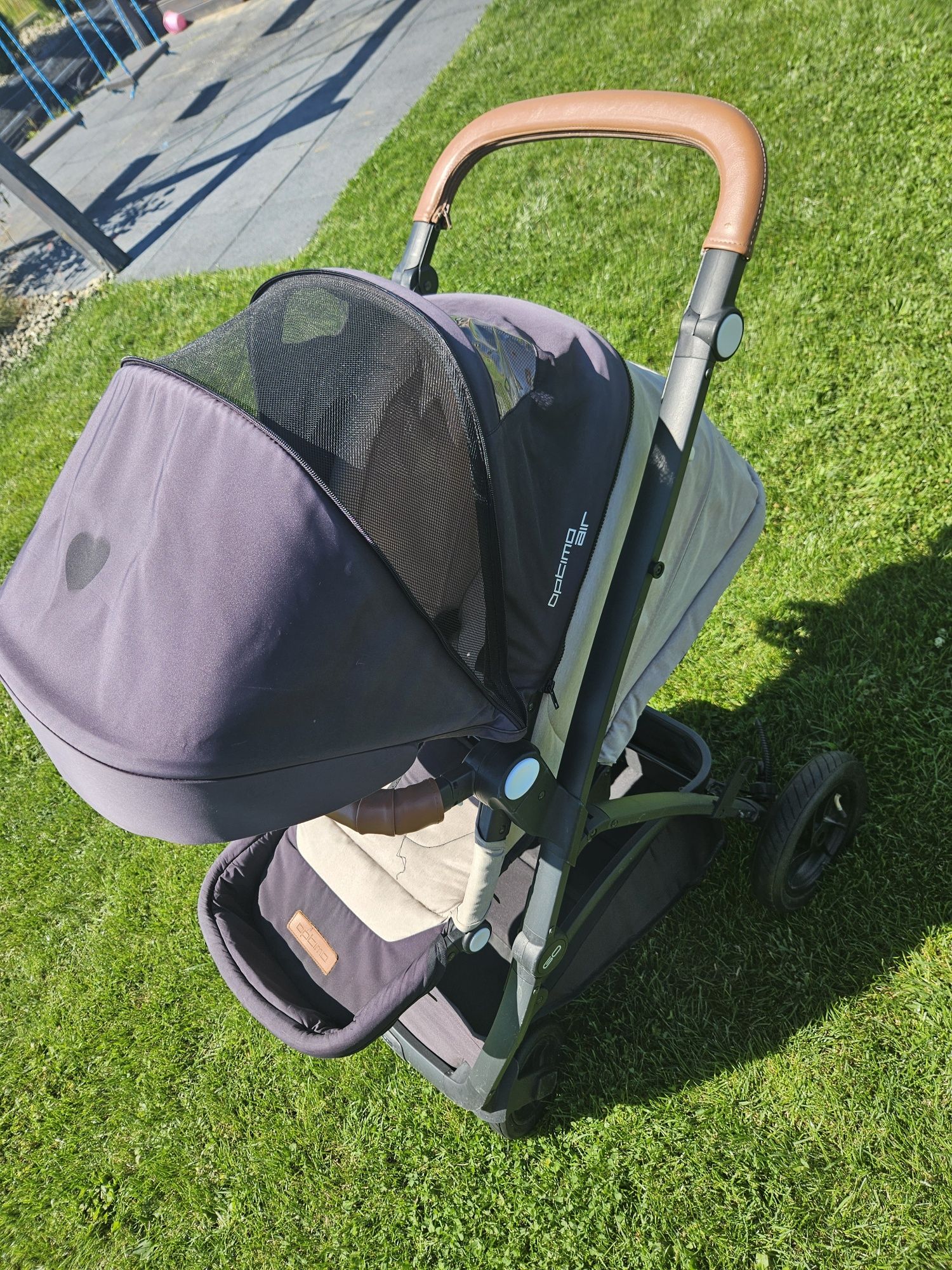 Wózek EasyGo optimo air 2w1 piaskowy