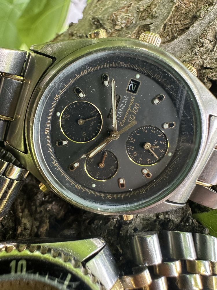 3 x zegarek Seiko w tym titanium chronograph - uszkodzone
