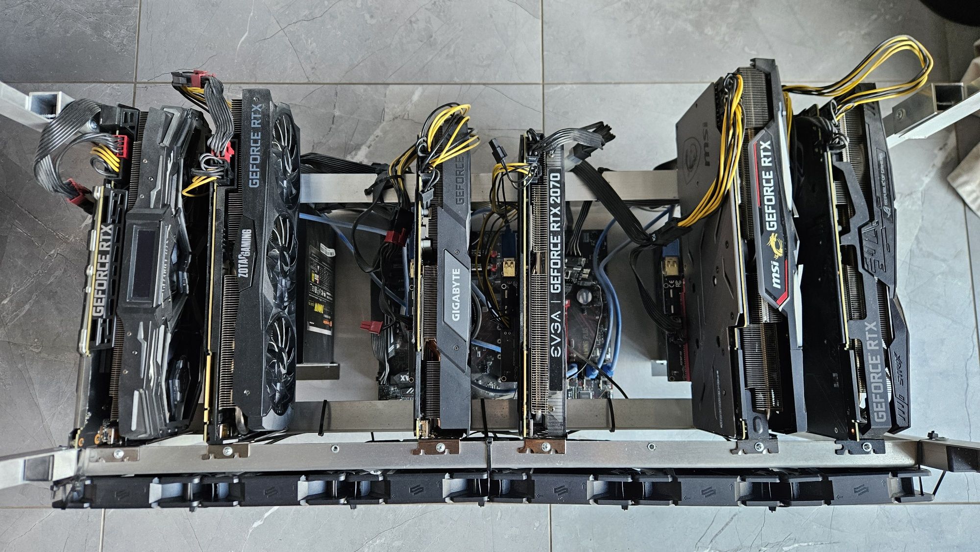 Koparka kryptowalut 5x RTX2070 super + RTX2080ti