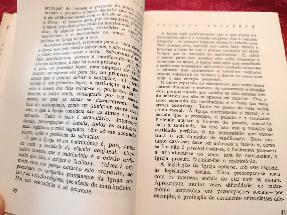 O Matrimónio Cristão, Jacques Leclercq, Coimbra, 1953