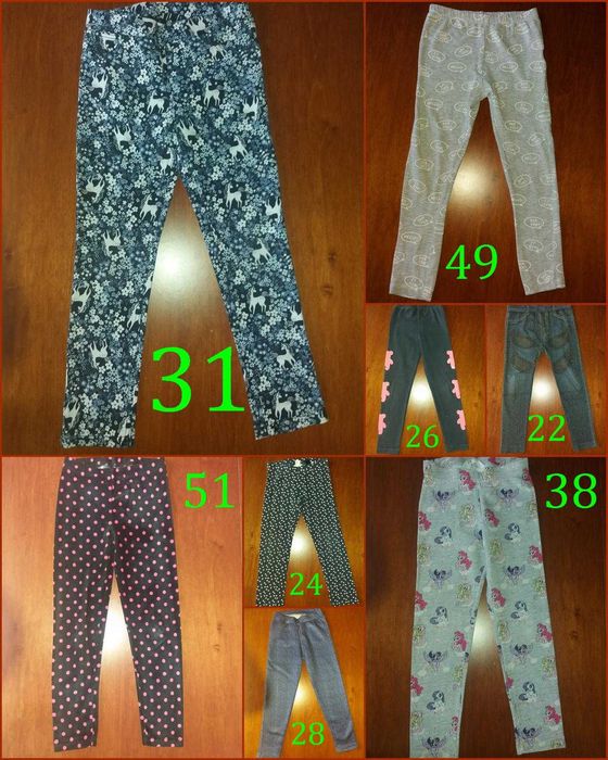 Spodenki, spodnie, legginsy, spódnica, sukienka roz.122 (310