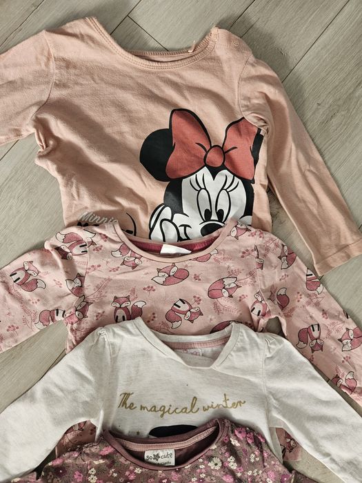 Paka koszulek dla dziewczynki rozmiar 80