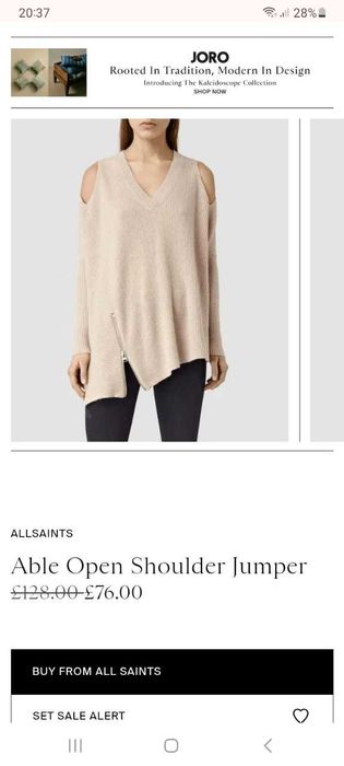 AllSaints rag dutti джемпер кофта свитер альпака шерсть р. М оверсайз