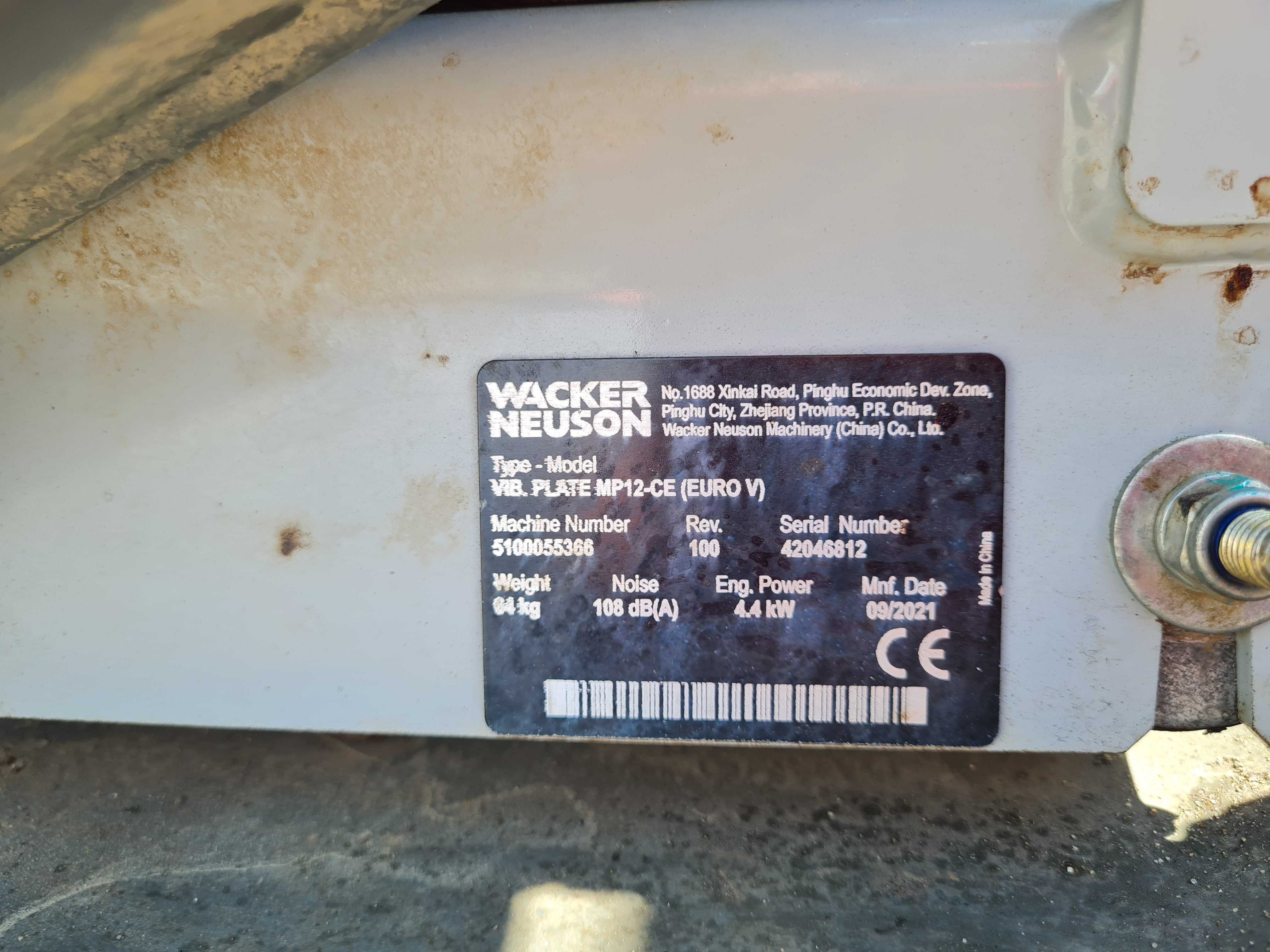 Zagęszczarka Wacker Neuson MP12,64 kg 2021 r. sprawna, gotowa do pracy