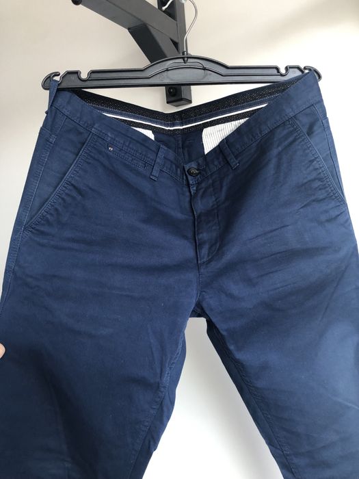 Spodnie meskie eleganckie granatowe Zara Men 42