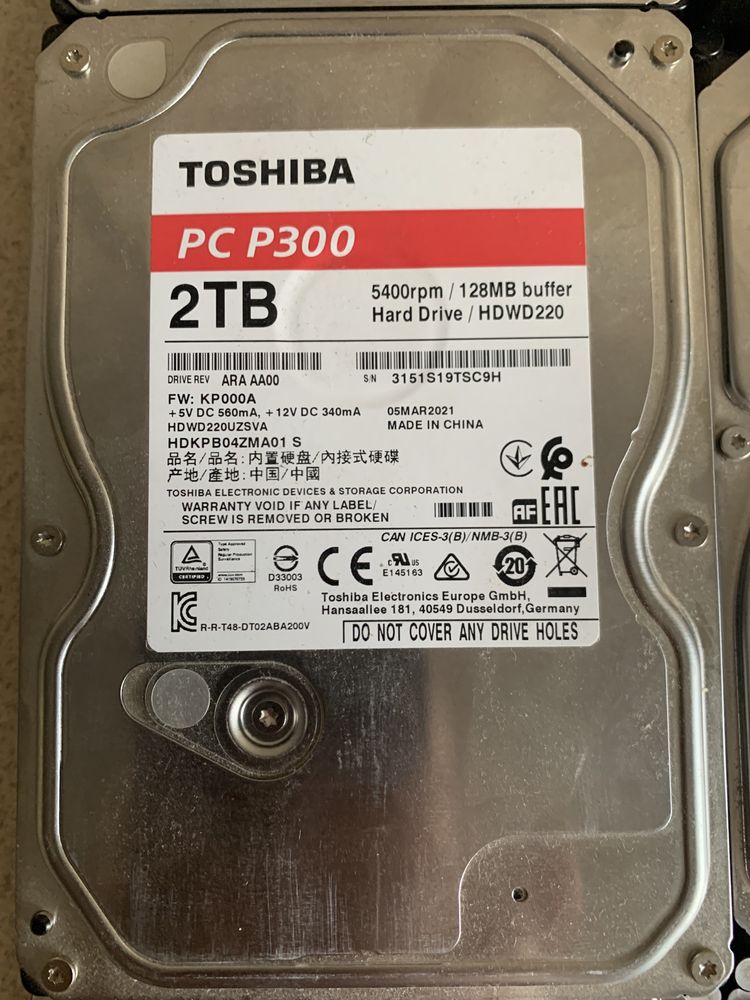 Жорсткие диски 6tb/4tb/2tb/500gb идеальное состояние