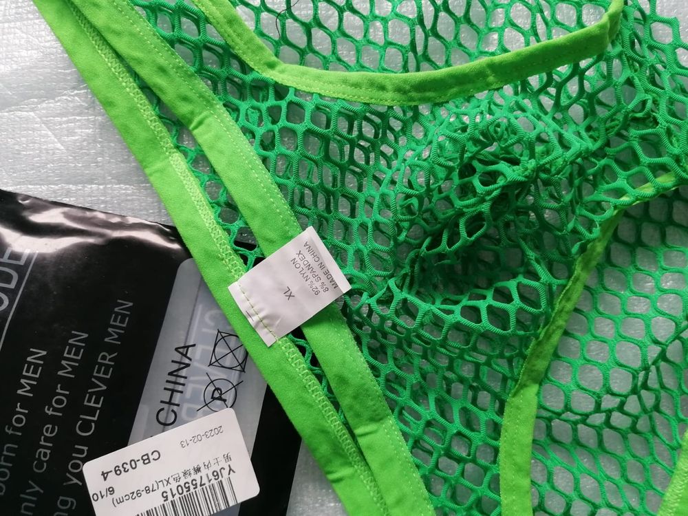Cuecas verdes xl em rede para homem - novas