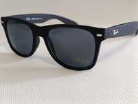 RAYBAN Justin czarne nowe okulary przeciwsłoneczne srebrne logo filtr
