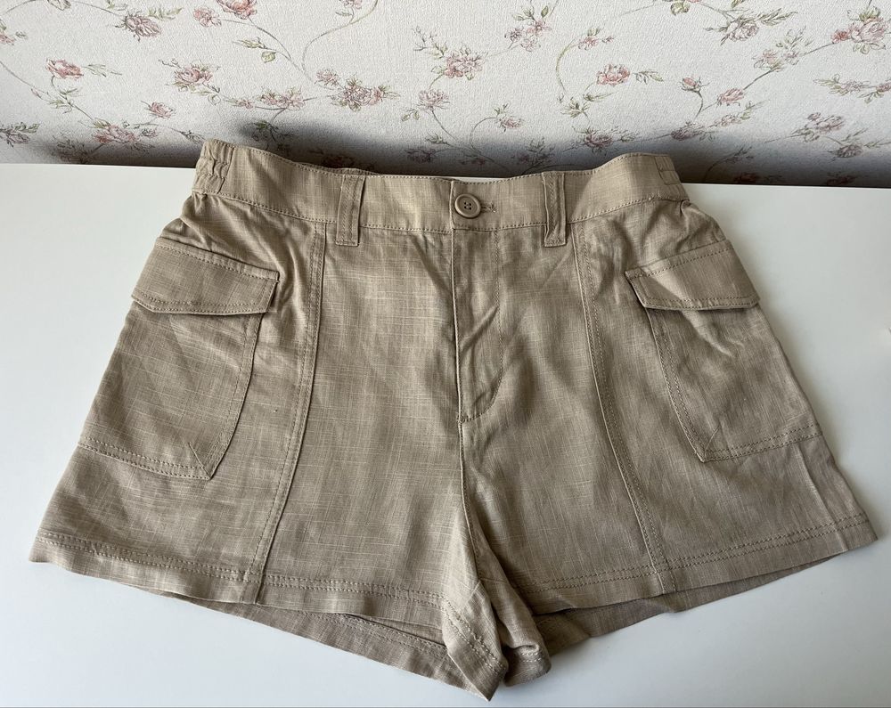 Szorty cargo wiskoza len 38 M H&M