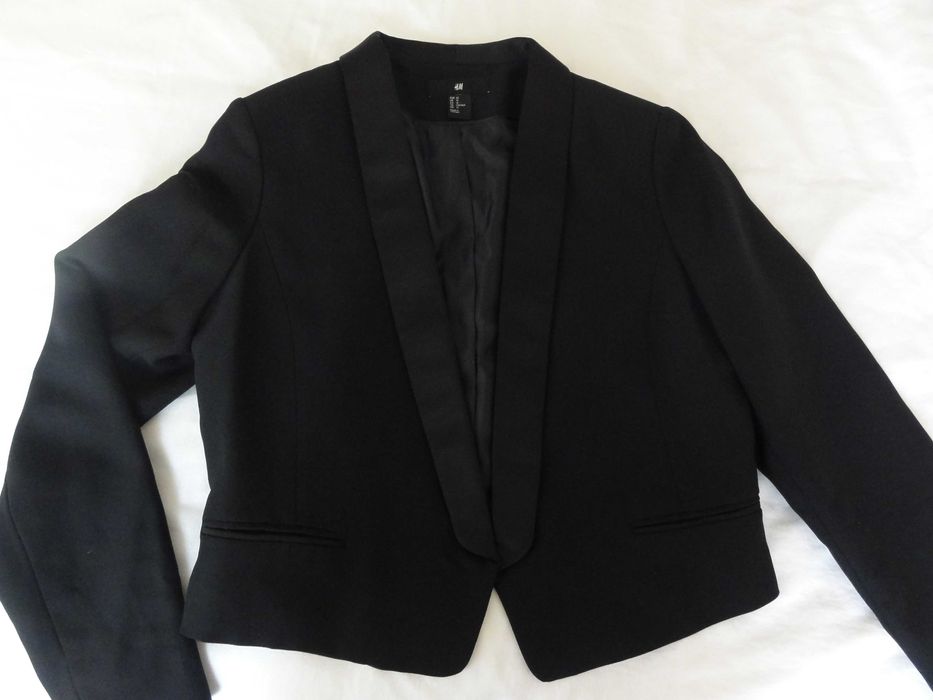 Marynarka damska, H&M żakiet asymetryczny rozm.42 czarny nowy