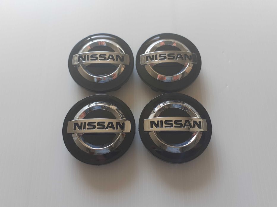 Centros/tampas de jante completos Nissan com 54, 58, 60, 65 e 68 mm