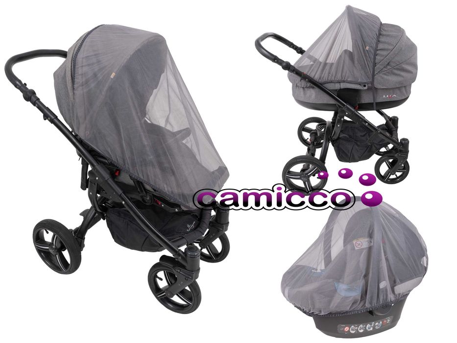 3 MOSKITIERA 3w1 na wózek fotelik do wózka UNIWERSALNA gondoli OKAZJA