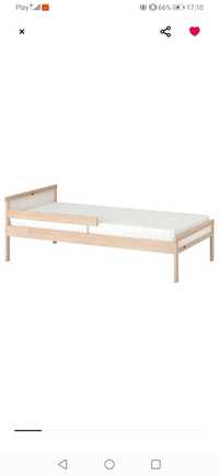 Łóżko+stelaż +materac Ikea jak nowe Sniglar 70x160 drewno buk