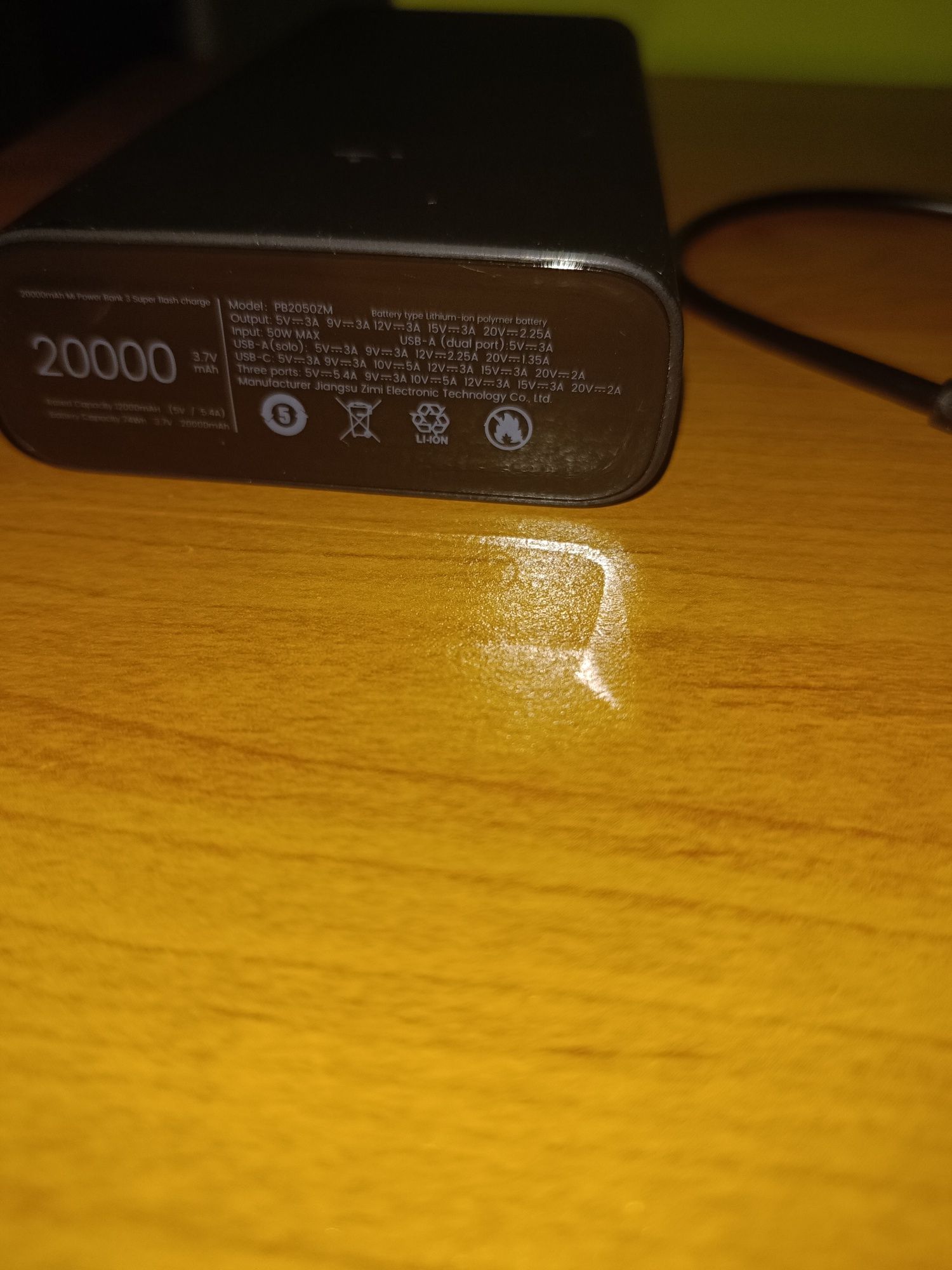 Powerbank Xiaomi 20000mAh 18W