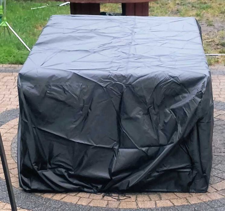 Nowy Pokrowiec Na Meble Ogrodowe Na Zestaw 120X120X75Cm Czarny