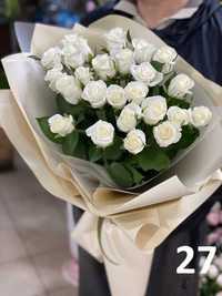 Доставка Квітів Миколаїв. 21 біла троянда.