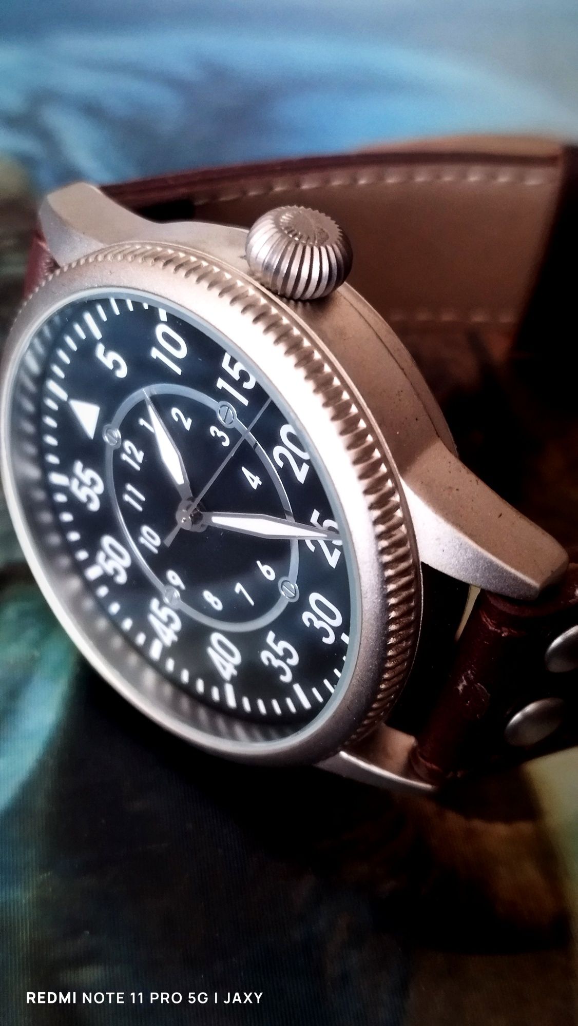 Zegarek męski mechaniczny nakręcany Pilot