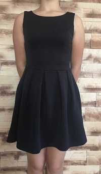 czarna krótka  suknia, sukienka M