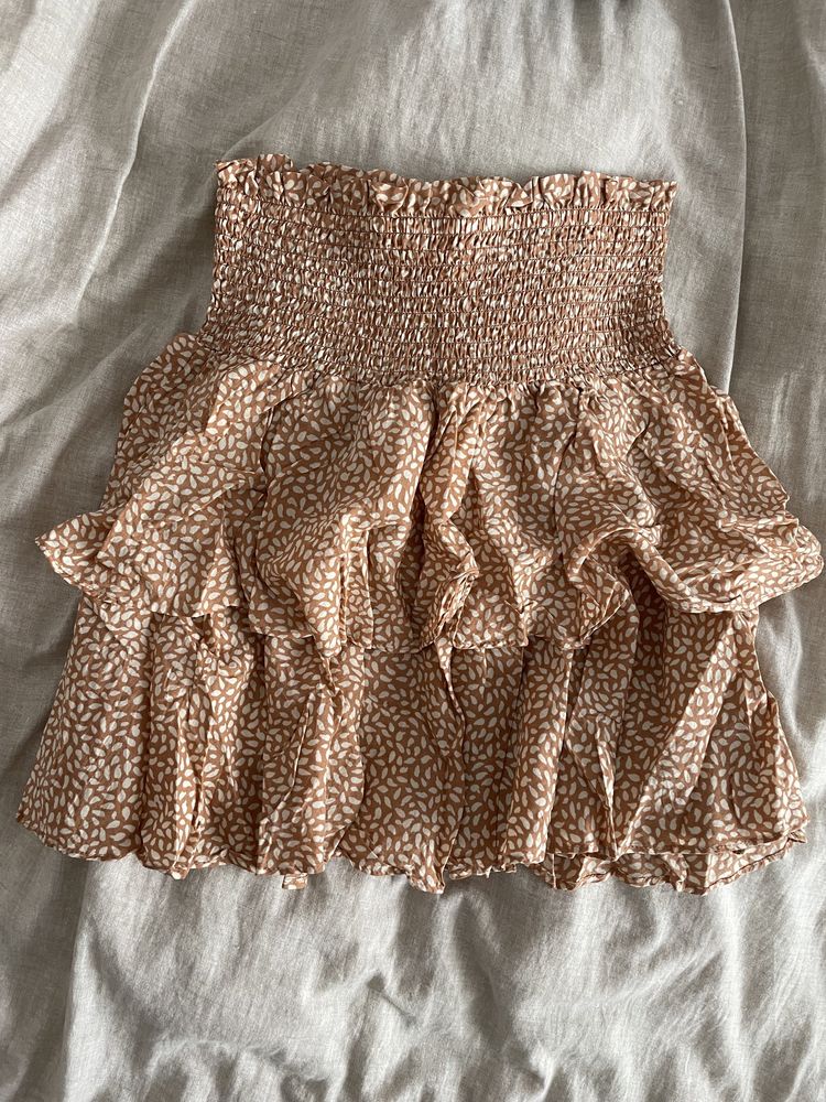 Letnia spódniczka H&M na gumie falbany S/36 spodnica