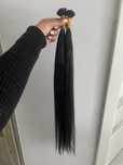 Wlosy slowianskie czarne 65 cm ciemny braz